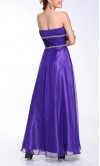 Purple Strapless A-line Long Tulle Prom Dress KSP097