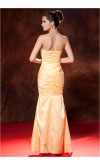 Light Yellow Strapless Trumpet Pleated Formal Dress KSP233