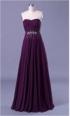 Purple Strapless Sweetheart chiffon Lone Prom Dresses KSP106