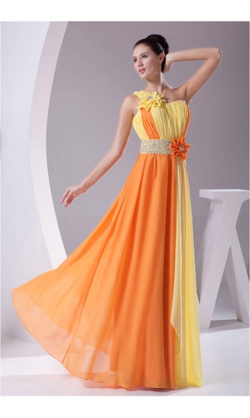 Bright Contrast Color Sequin Flowing Prom Dresses KSP217