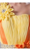 Bright Contrast Color Sequin Flowing Prom Dresses KSP217