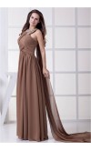 Amazing Halter Sideling Drape Long Evening Dresses KSP220