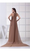 Amazing Halter Sideling Drape Long Evening Dresses KSP220