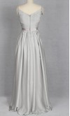 Long Sliver Cap Sleeve Twist Bust Prom Dresses KSP268