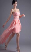 Strapless High Low Dress with Beaded Waist Prom Dresses KSP123