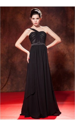 Empire Waist Single Shoulder Long Prom Gowns KSP196