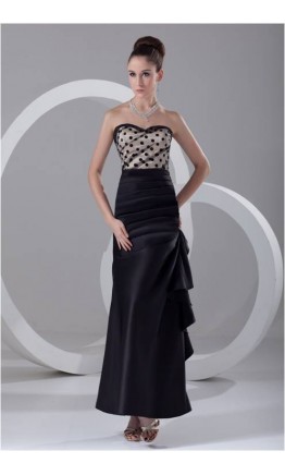 Mermaid Dotted Strapless Satin Formal Dress KSP214