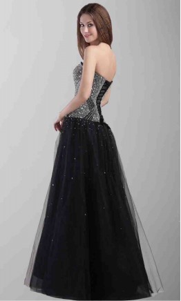 Strapless Shining Beading Tulle Ball Gowns KSP198