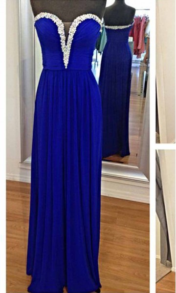 Hollow Sweetheart Sequin Slim Long Prom Dresses KSP300