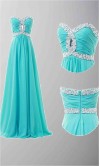 Keyhole Bust Mint Full Length Sequin Prom Dresses KSP307