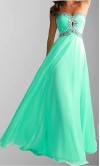 Keyhole Bust Mint Full Length Sequin Prom Dresses KSP307