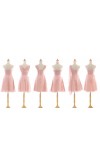 Pink Chiffon Short Bridesmaid For Best Girls KSP305