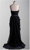 Black Strapless Ruching Long Formal Dresses KSP322