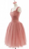 Pastel Pink Tank Straps Short Prom Gown KSP350