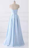 Light Blue Strapless A-line Long Prom Dress with Pockets KSP640