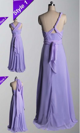 Creative Convertible Lavender Long Bridesmaid Dresses KSP372