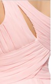 Pink Keyhole One Shoulder Short Bridesmaid Dress UK KSP388