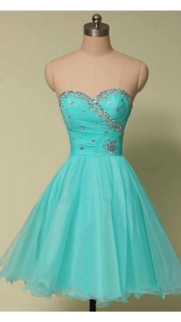 Short Light Blue Flattering Slim Prom Dresses KSP436