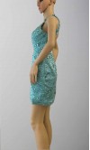 Sapphire Halter Mini Sheath Prom Dance Dresses KSP438