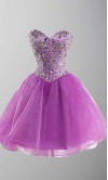 Rhinestone Sweetheart Bodice Short Red Prom Dresses UK KSP403