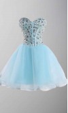 Rhinestone Sweetheart Bodice Short Red Prom Dresses UK KSP403