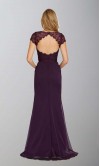 Removable Vest Long Purple Trumpet Bridesmaid Dress KSP405