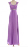 A-line Beaded Empire Shoulder-straps Long Prom Dresses KSP026