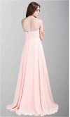 Strapless Cross Beaded Long Chiffon Prom Dress KSP115