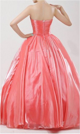 Graceful Strapless Princess Style Prom Dresses KSP118