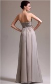 Grey Elegant Strapless Long Chiffon Prom Dress KSP136