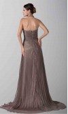 Chocolate Halter Twist Bust Long Bridesmaid Dresses KSP176