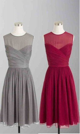 Cross Illusion Sweetheart Flirty Cocktail Bridesmaid Dresses KSP179