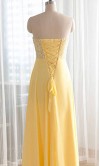 Sequin Sweetheart Empire Long Yellow Prom Dresses KSP238