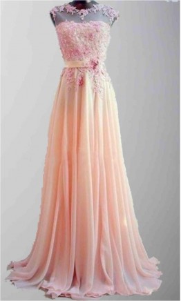 Gorgeous Lace floral Embroidery Long Formal Dress KSP282