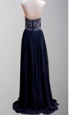 Dark Navy Blue Dazzling Embroidery Long Formal Dresses 