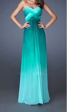 Omber Sweetheart Long Flowing Prom Dresses KSP286