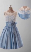 Lace Vintage Cute Bow Knot Short Bridesmaid Dresses KSP289