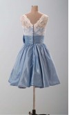 Lace Vintage Cute Bow Knot Short Bridesmaid Dresses KSP289