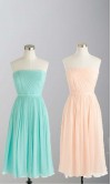 Mint Strapless Sash Short Bridesmaid Dress KSP329