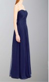 Navy Draped Flattering Long Bridesmaid Dress UK KSP337