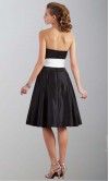 Classic Black Strapless Short Bridesmaid Dresses KSP342