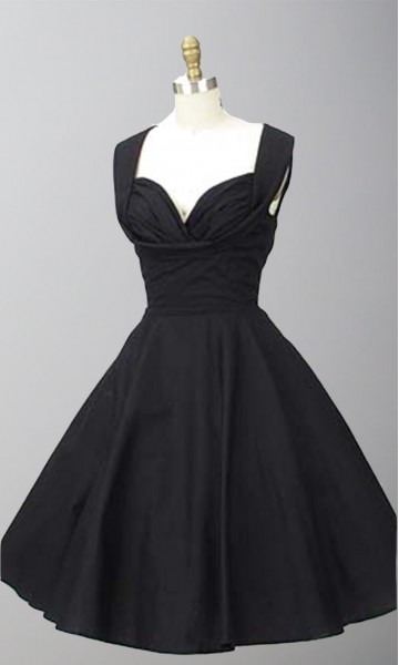 1950s Inspired Shelf Bust Little Black Dresses 