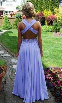 Yellow Halter Backless Long Prom Dresses