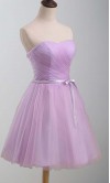 Lavender Sweetheart Bow Knot Short Homecoming Dresses