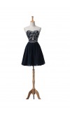 Cute Beaded Swirl Short Blue Graduation Dresses KSP408