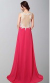 Coral Floral Lace Long Straps Prom Dresses UK 