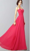 Coral Floral Lace Long Straps Prom Dresses UK 