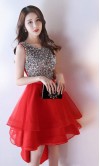 Sparkly High Low Tiered Layer Grade Prom Dresses