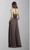 V-neck Halter Slit Bridesmaid Dresses with Pocket KSP489