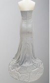 Light Grey Satin Mermaid Evening Prom Dresses KSP499